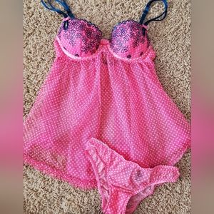 Victoria's Secret Pink Lingerie Set 34B